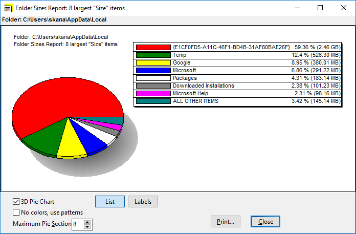 Disk Usage Chart on Windows